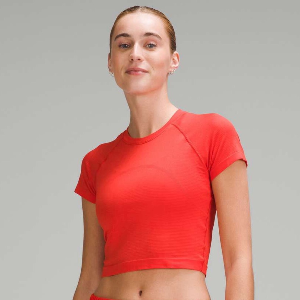 Red Athletic Crop Top